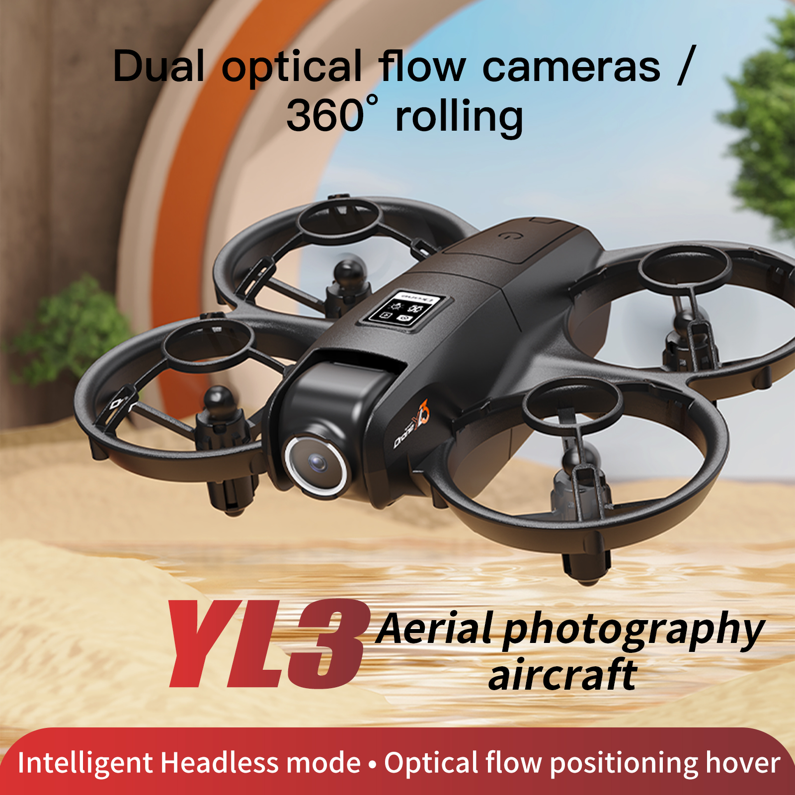 Drone Camera Lens - YL3 Remote-Controlled Drone with 2.4-Inch Screen