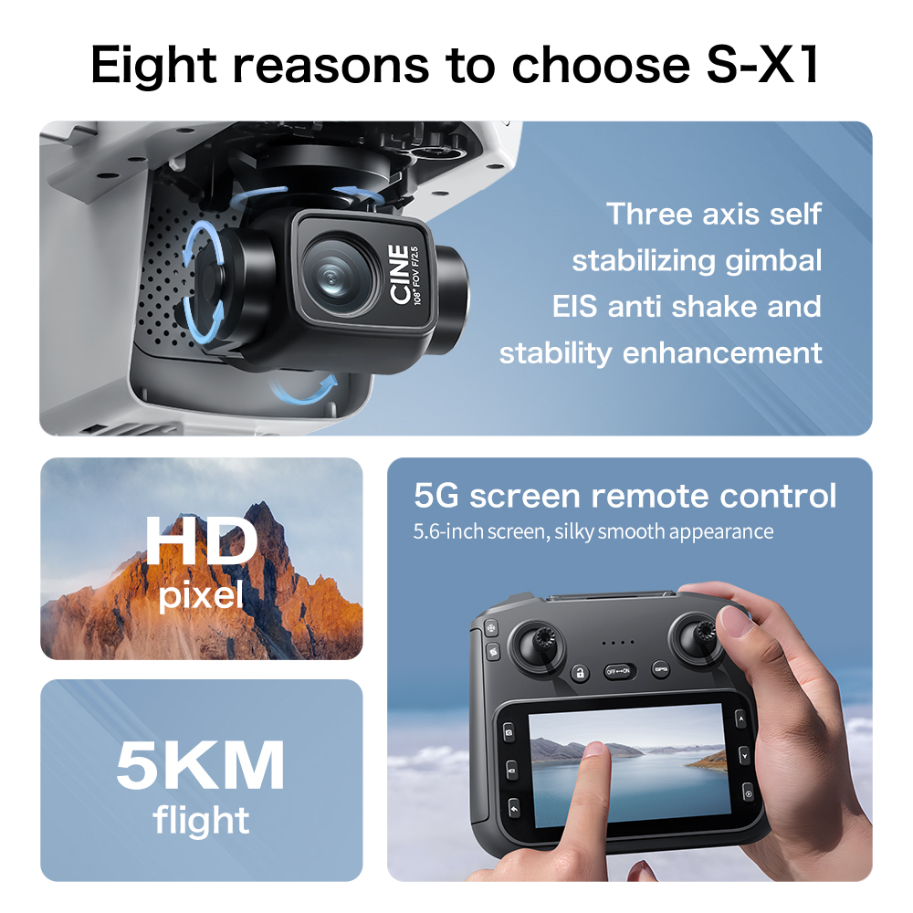 S-X1 MAX GPS Drone with 3-Axis - Drone Camera Thermal review and price