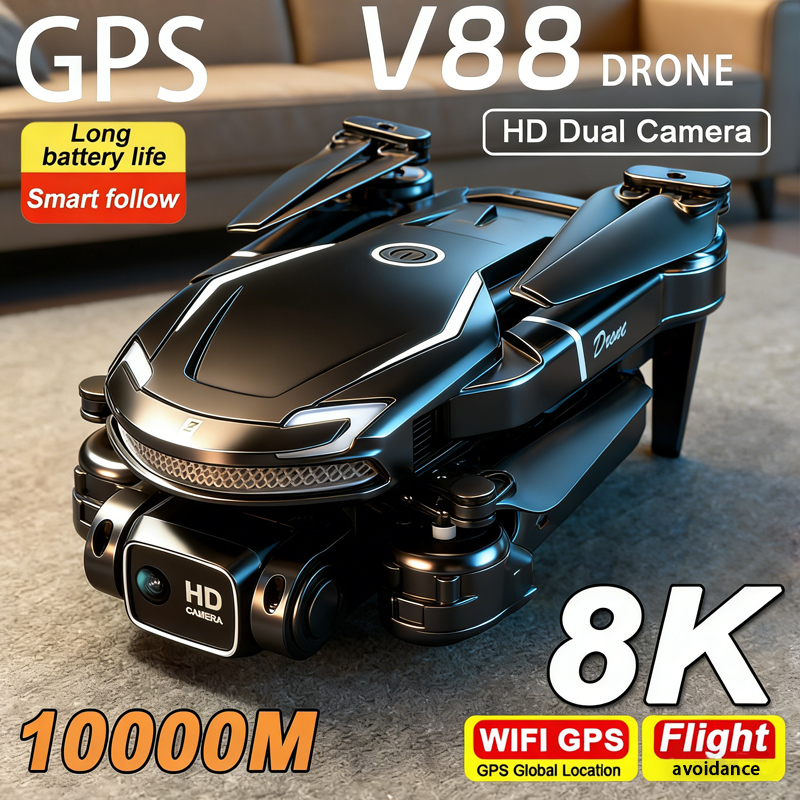 New Drone V88 pro RC Quadcopte - Drone Camera Wide Angle review and price