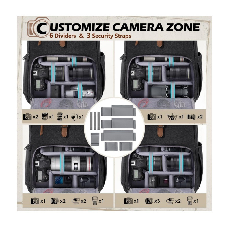 DSLR dual-shoulder camera bag, - Drone Camera Waterproof review and price
